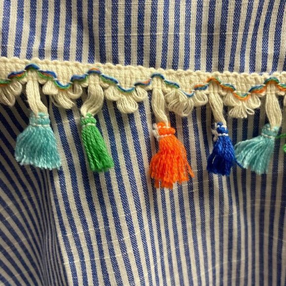 SHEIN plus size curve striped top with tassels/ size 1 - Picture 3 of 5